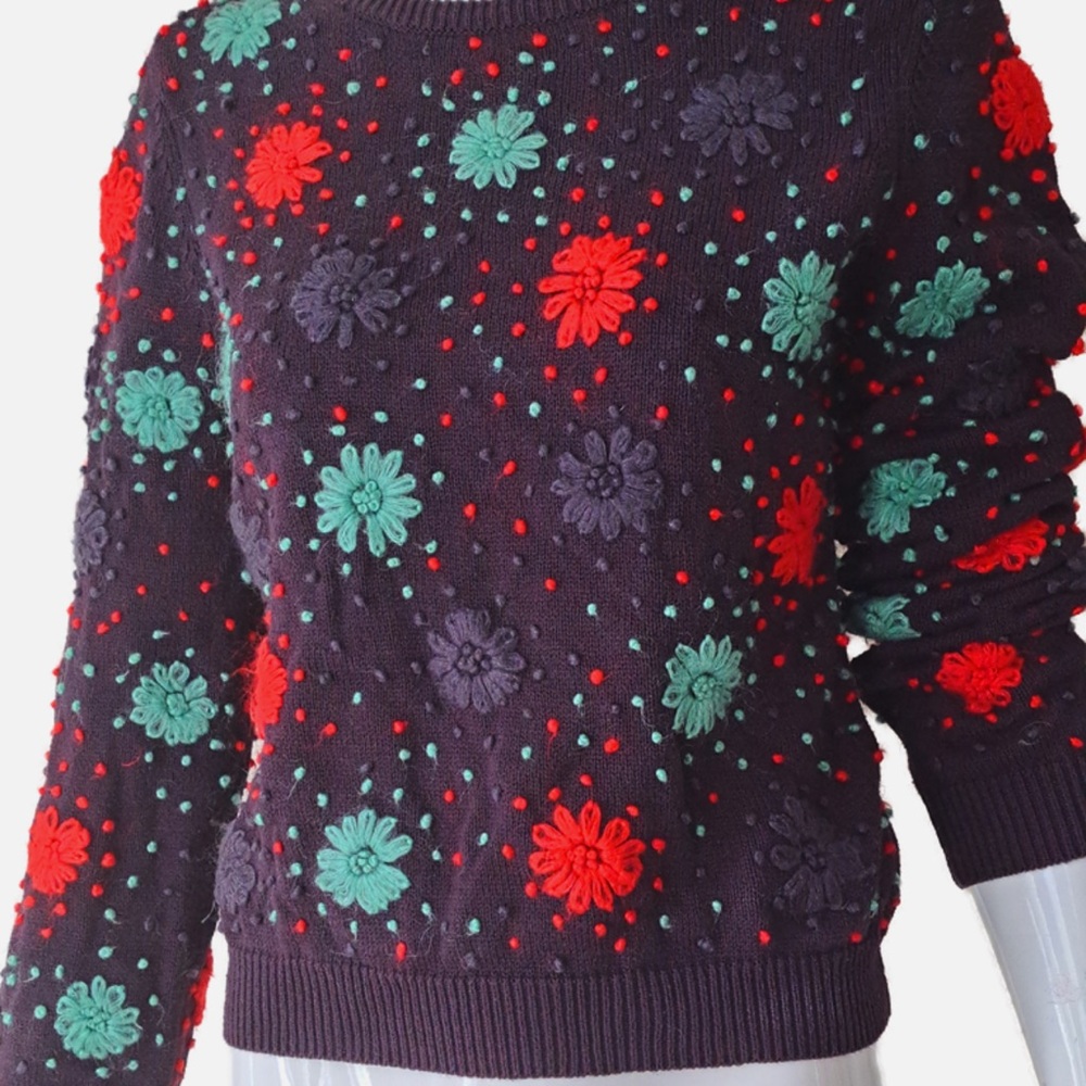 Opening Ceremony Blue and Red Crew Neck Sweater